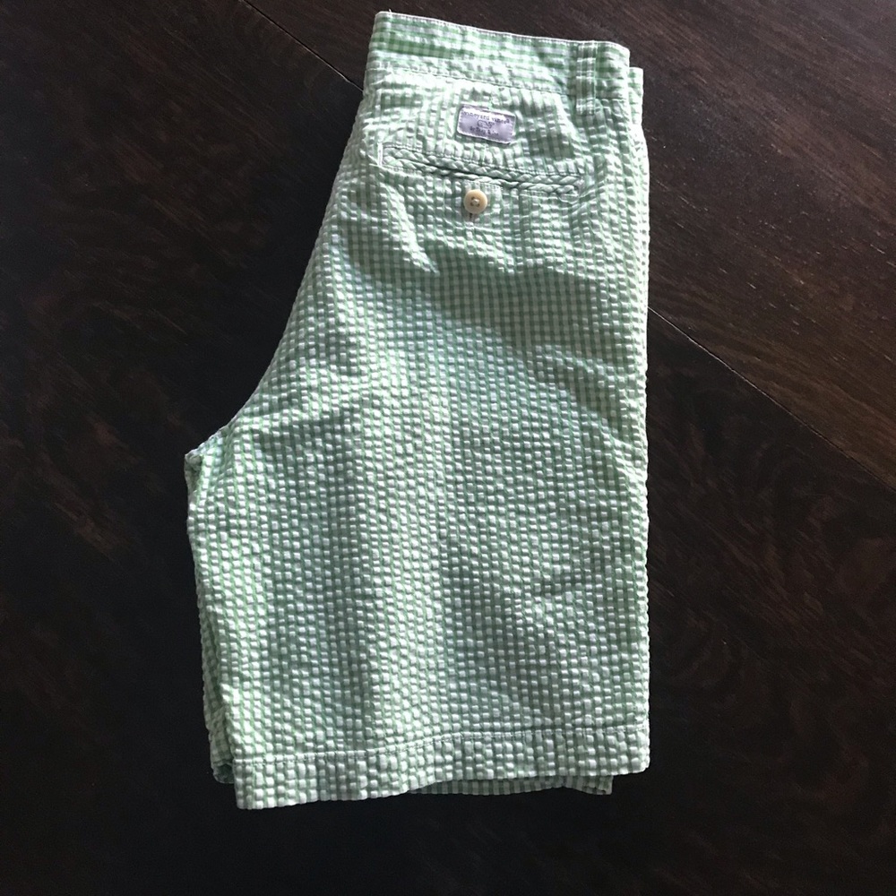 Green Gingham Vineyard Vines Shorts 30